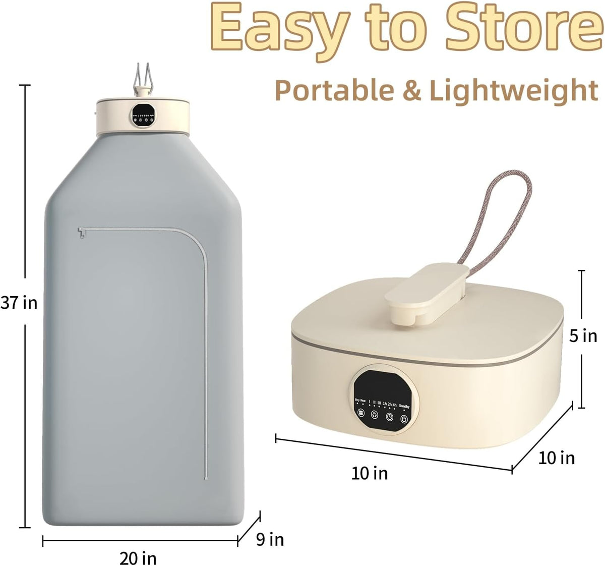 Belro portable clothes dryer machine for home and outdoor use, compact appliance with drying vents and control panel.