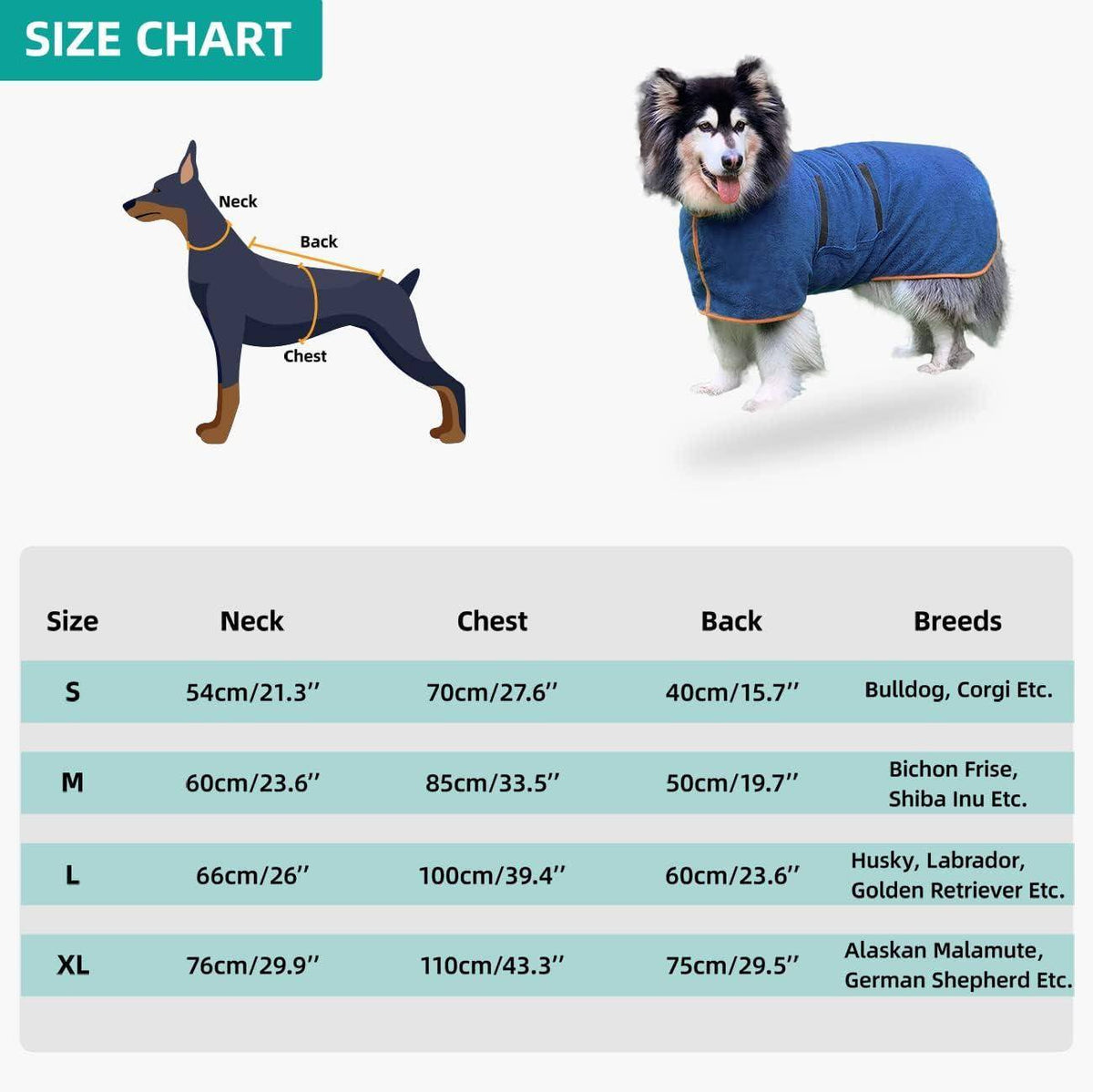 Belro dog bath robe, cozy pet sleepwear made of soft fabric, with a hood and waist tie for comfortable post-bath warmth.