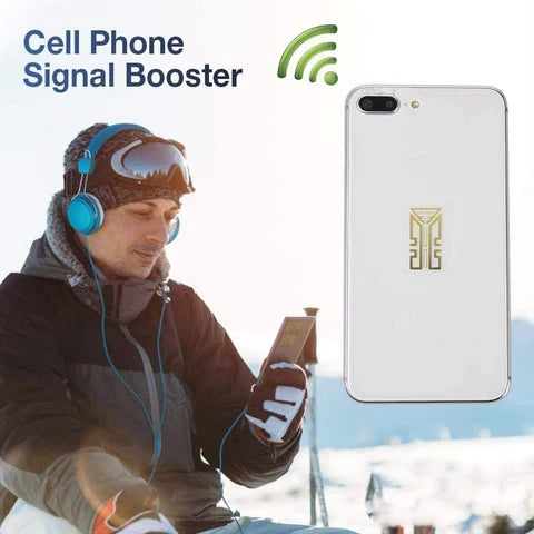 Belro cell phone signal enhancement stickers, electronic signal booster device with adhesive stickers for improved mobile reception