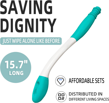 Belro 2-piece long reach toilet aid for wiping, comfortable health and beauty butt wiper tools for improved hygiene.