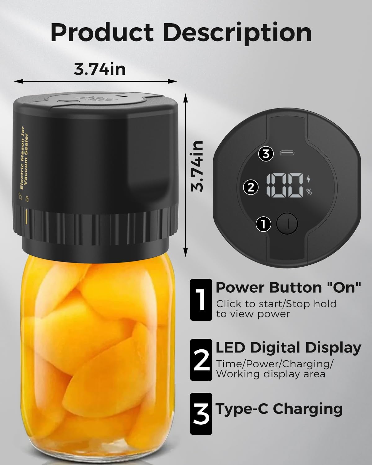 Belro Mason Jar Electric Vacuum Sealer Kit for home canning and food preservation, featuring a compact design and sealing accessories.