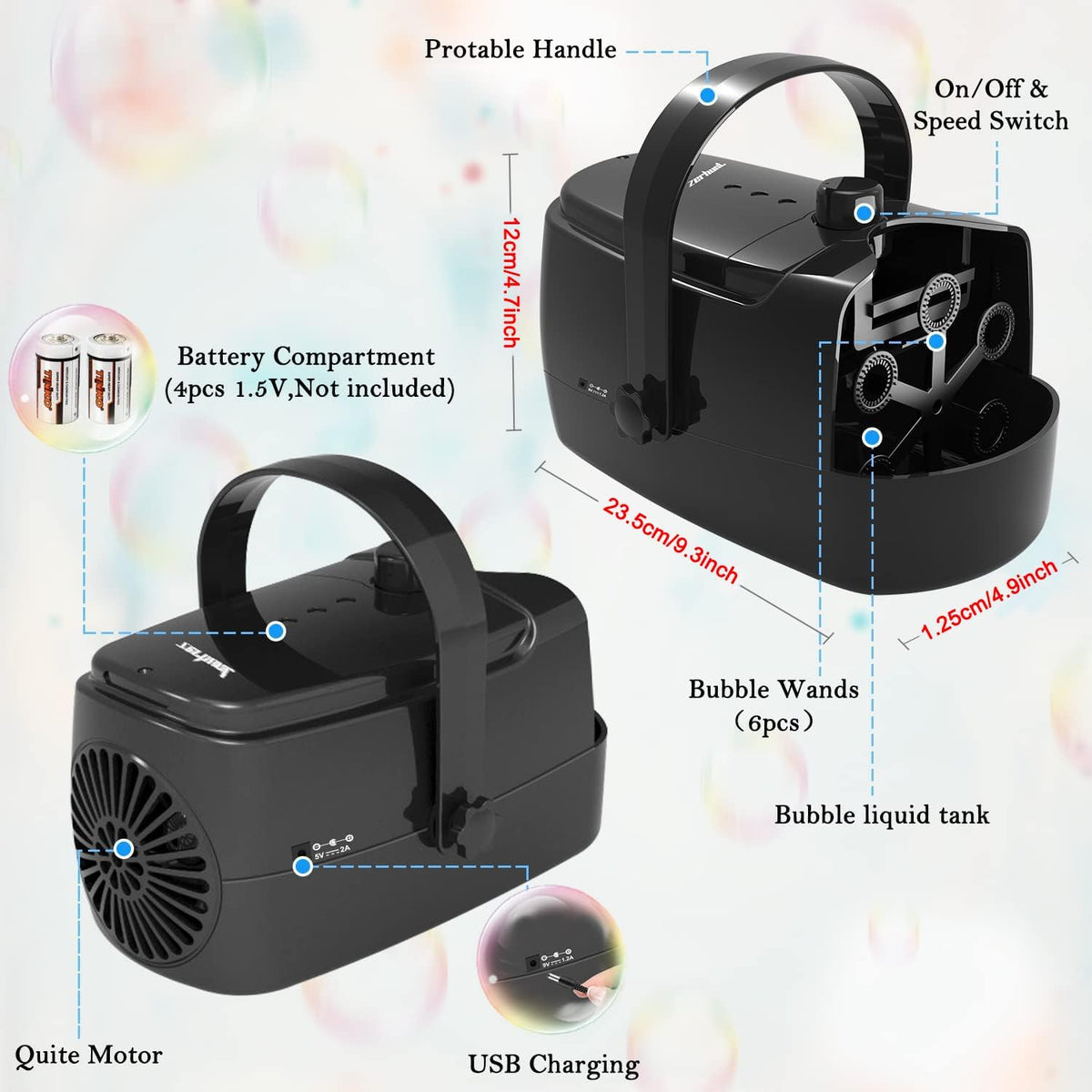Belro bubble machine blower toy for outdoor play, with colorful bubbles creating fun and entertainment for children.