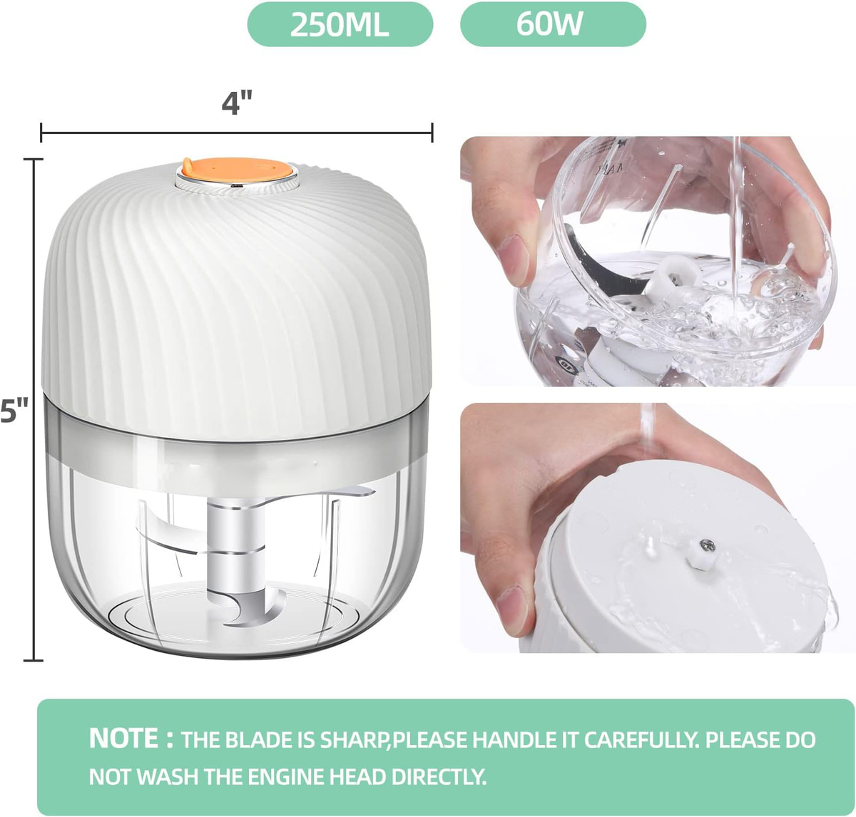 Belro electric garlic and onion chili chopper with stainless steel blades for easy food prep in the kitchen.