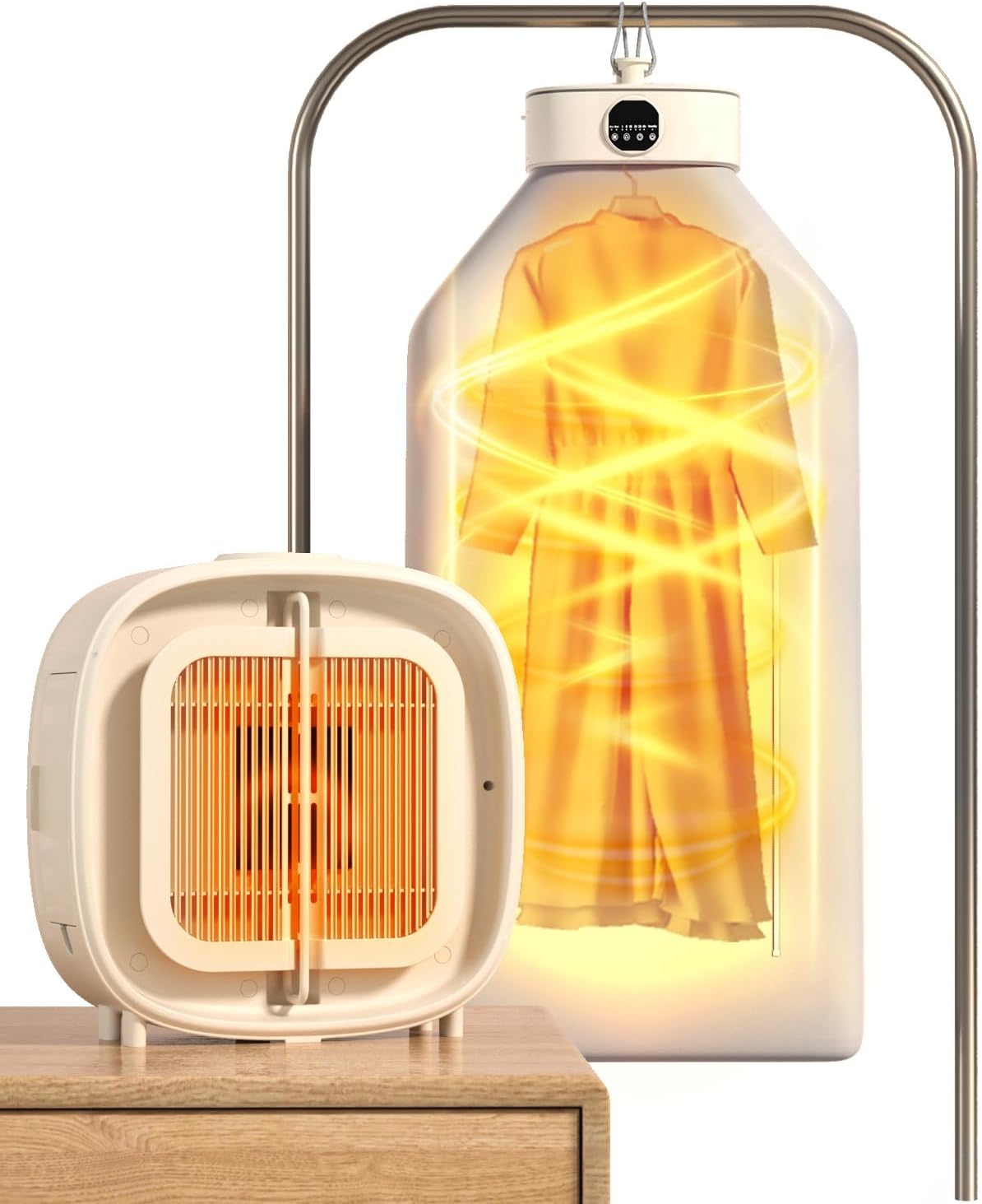 Belro portable clothes dryer machine for outdoor use, compact home and garden appliance with vented design