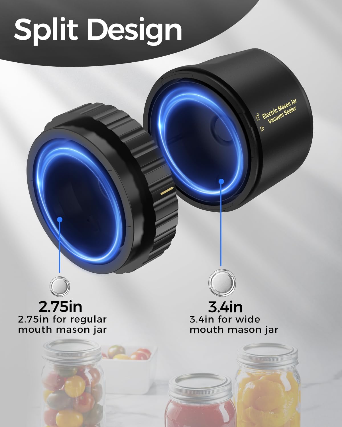 Belro Mason Jar Electric Vacuum Sealer Kit for home canning and food storage, includes sealing pump and accessories.