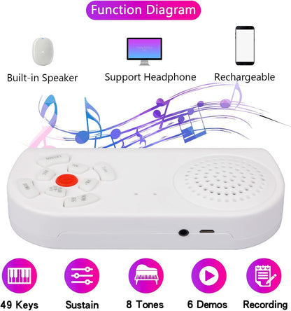 Belro portable piano keyboard roll-up, flexible electronic keyboard with 61 keys, ideal for music practice and travel.