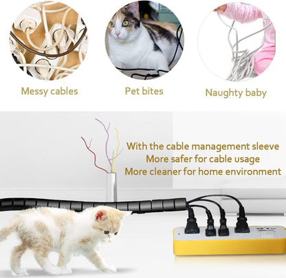 Belro desk cable organizer for electronics with multiple compartments to tidy and manage charging cables and cords.
