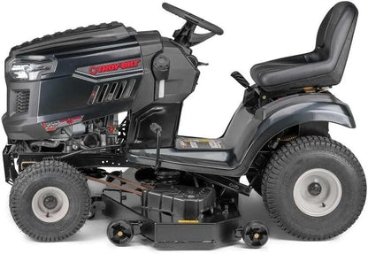 Casavibeo Super Bronco 50K riding lawn mower with large cutting deck and comfortable seat, ideal for efficient lawn maintenance.