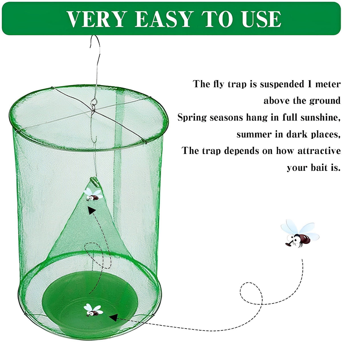 Belro Stable Fly Trap for outdoor pest control, featuring a compact design to attract and trap flies in home and garden spaces.