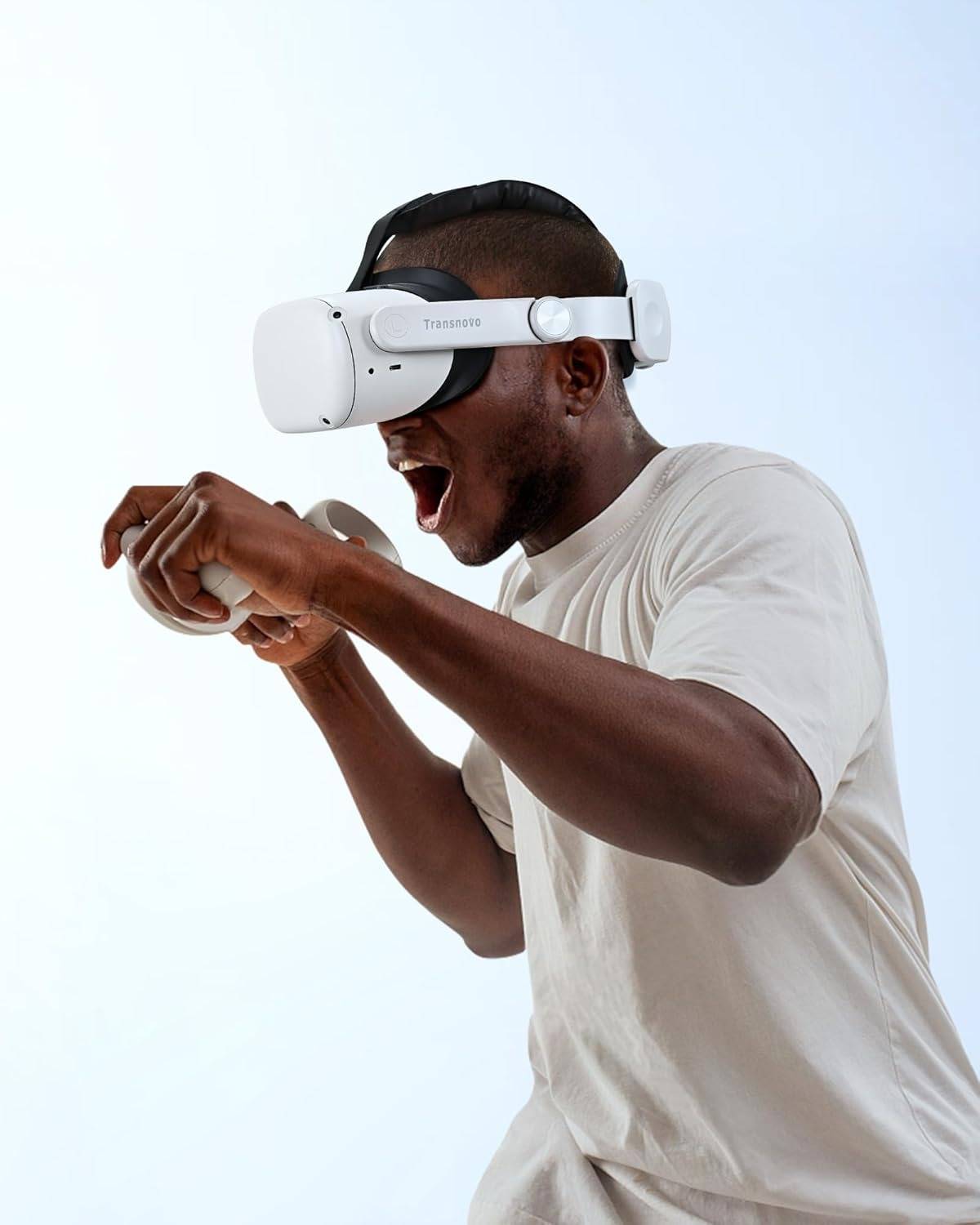 Belro VR head strap, adjustable electronic camera accessory for secure and comfortable virtual reality headset fit.