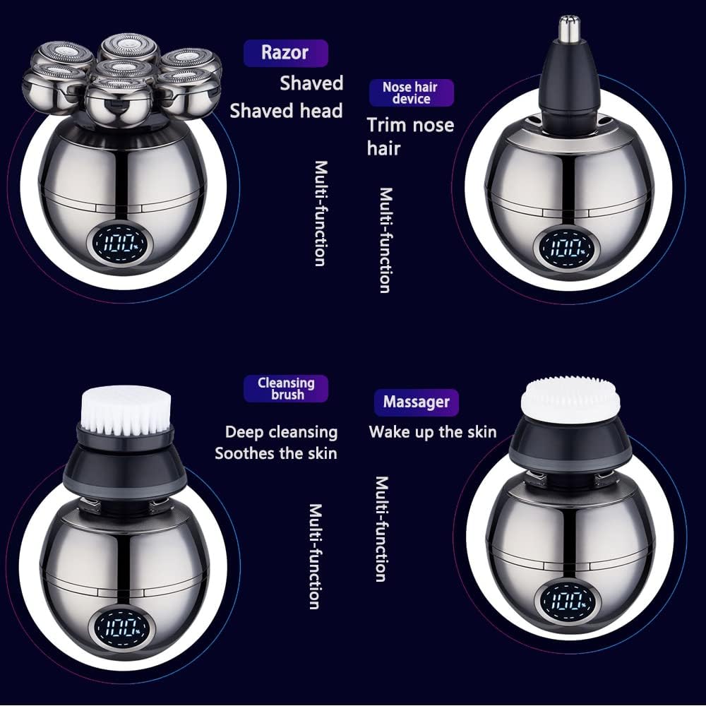 Belro wireless electric head shaver with ergonomic design and sleek black finish for personal grooming and head hair removal.
