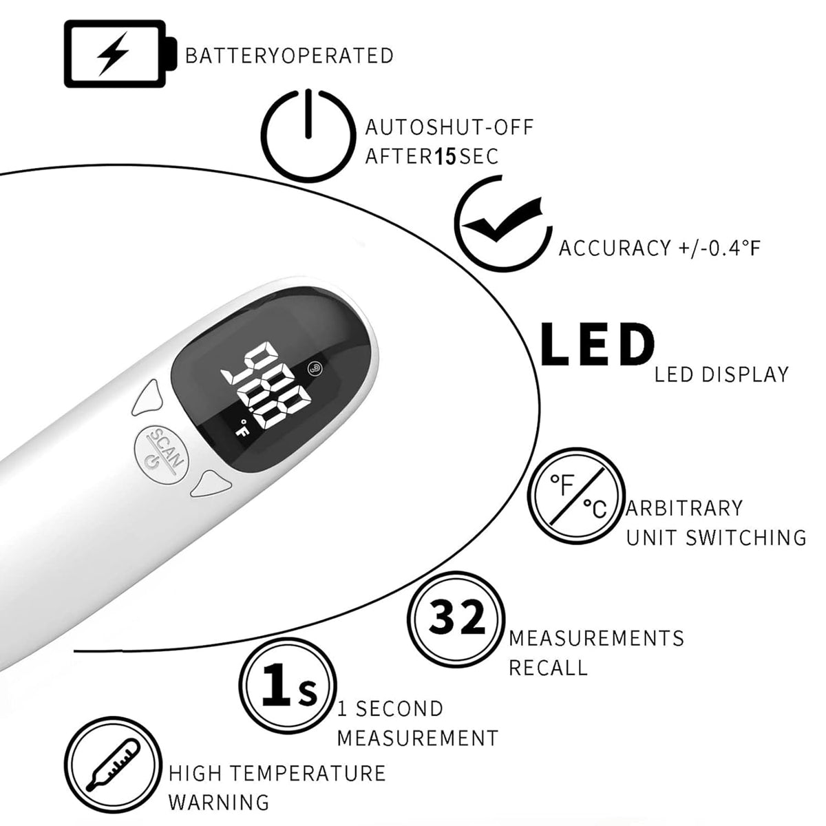 Belro pet thermometer with digital display, designed for accurate temperature reading for pets.