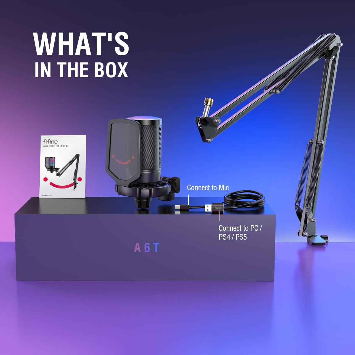 Belro gaming PC condenser microphone for podcasts, featuring a sleek black design and adjustable stand for clear audio recording.