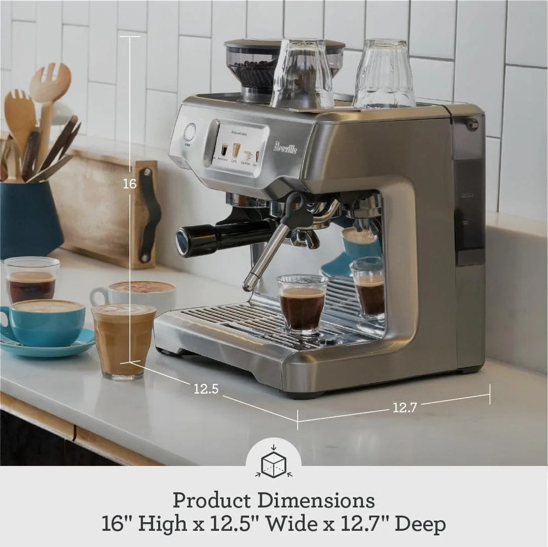 Casavibeo Breville Barista Touch espresso machine with stainless steel finish and digital touch display for coffee brewing