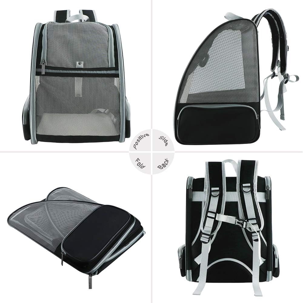 Belro backpack carrier for cats, a portable pet bag with mesh sides and adjustable straps, designed for easy travel with cats.