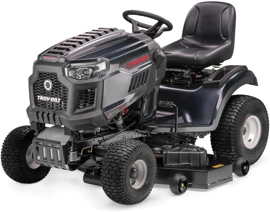 Casavibeo Super Bronco 50K riding lawn mower with large cutting deck, sturdy frame, and comfortable seat for efficient lawn care.