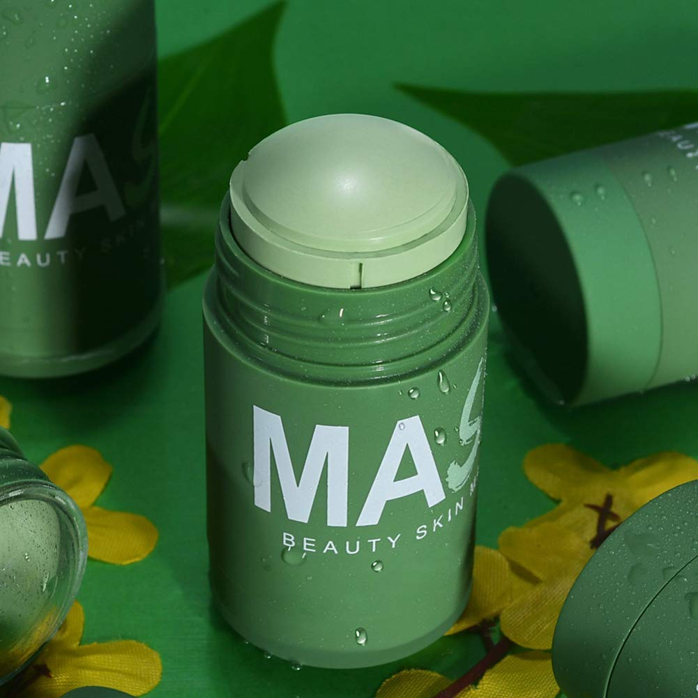 Belro Green Tea Clay Deep Cleanse Mask Stick for face, natural skincare accessory with green tea clay for deep cleansing.