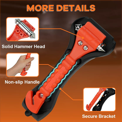 Pair of Belro car safety hammers with window breakers and seat belt cutters, ideal for emergency escape in vehicles.