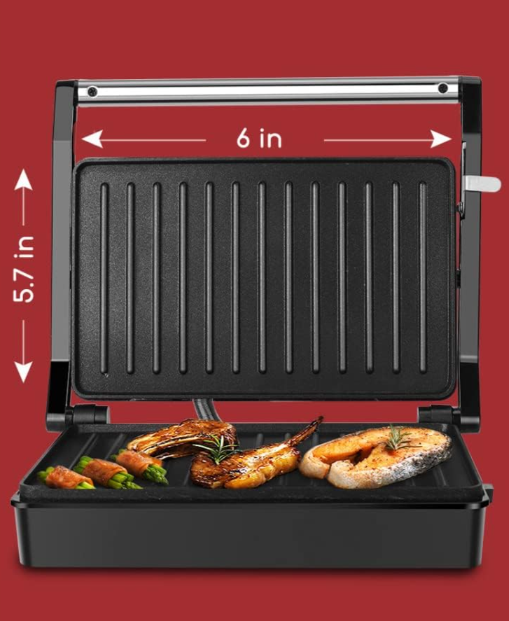 Belro Panini Press Sandwich Maker with non-stick plates for easy grilling and perfect sandwiches at home.