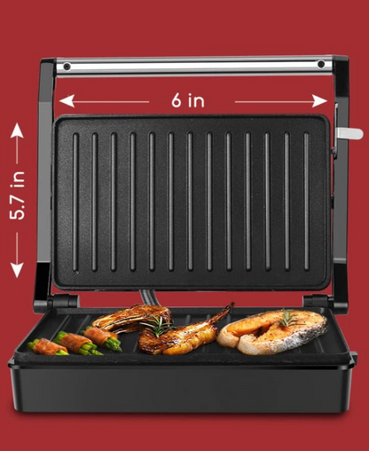 Belro Panini Press Sandwich Maker with non-stick plates for easy grilling and perfect sandwiches at home.