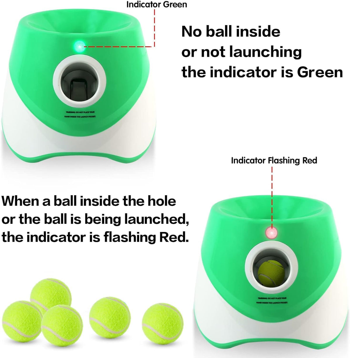 Belro automatic dog ball thrower for tennis balls with three distance settings, ideal for outdoor fetch play.