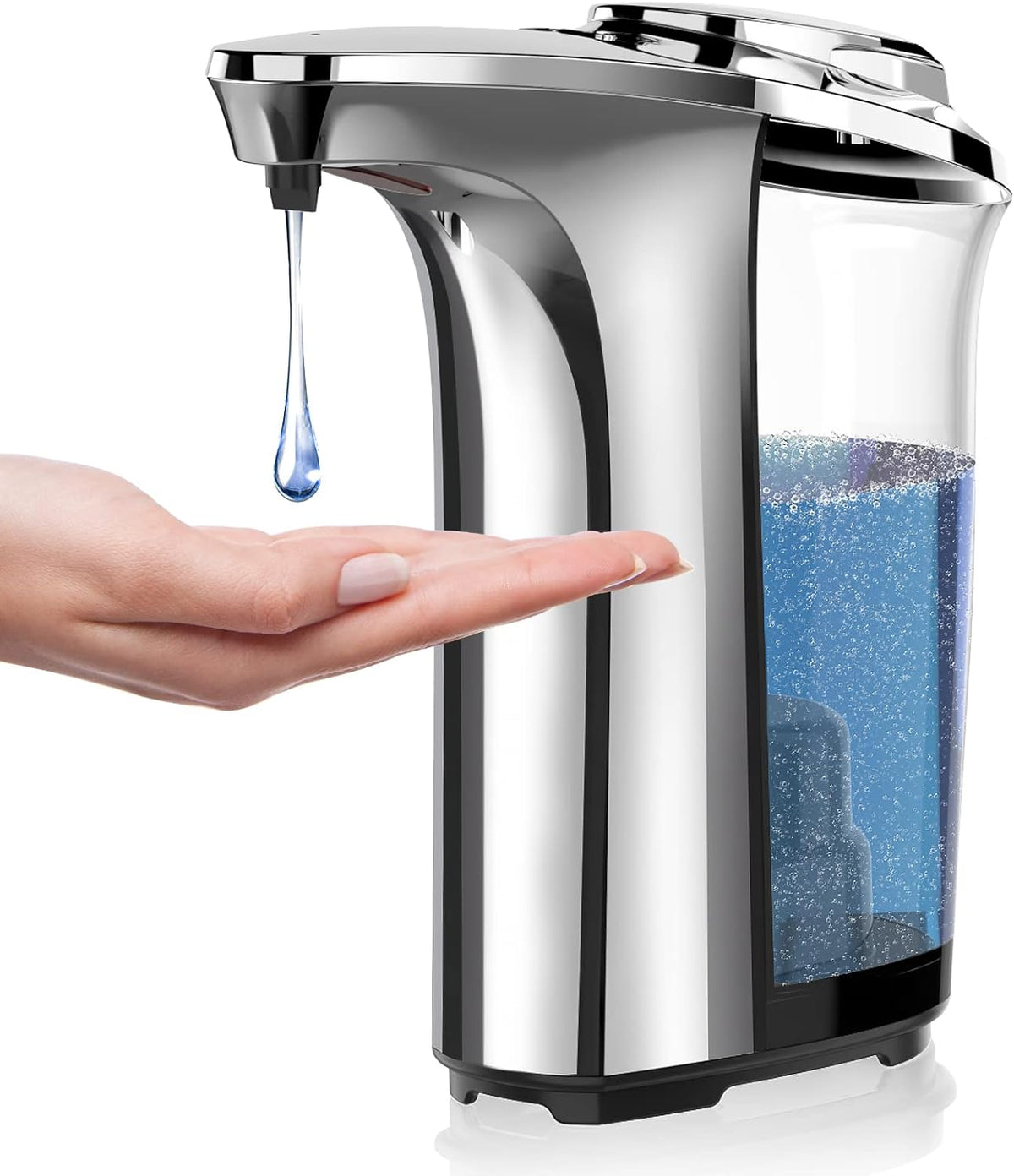 Belro automatic touchless dish soap dispenser for kitchen and bathroom, sleek design, hands-free soap dispensing.