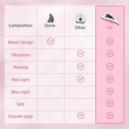 Belro Gua Sha massager tool in black, designed for facial and body skincare, made of smooth, polished stone for massage therapy.