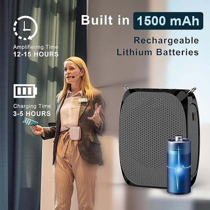 Belro personal voice amplifier for teachers and elderly, compact electronic device with microphone for clear audio projection