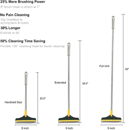 Belro floor scrub brush with sturdy handle and bristles for deep cleaning of floors in home and garden cleaning tasks