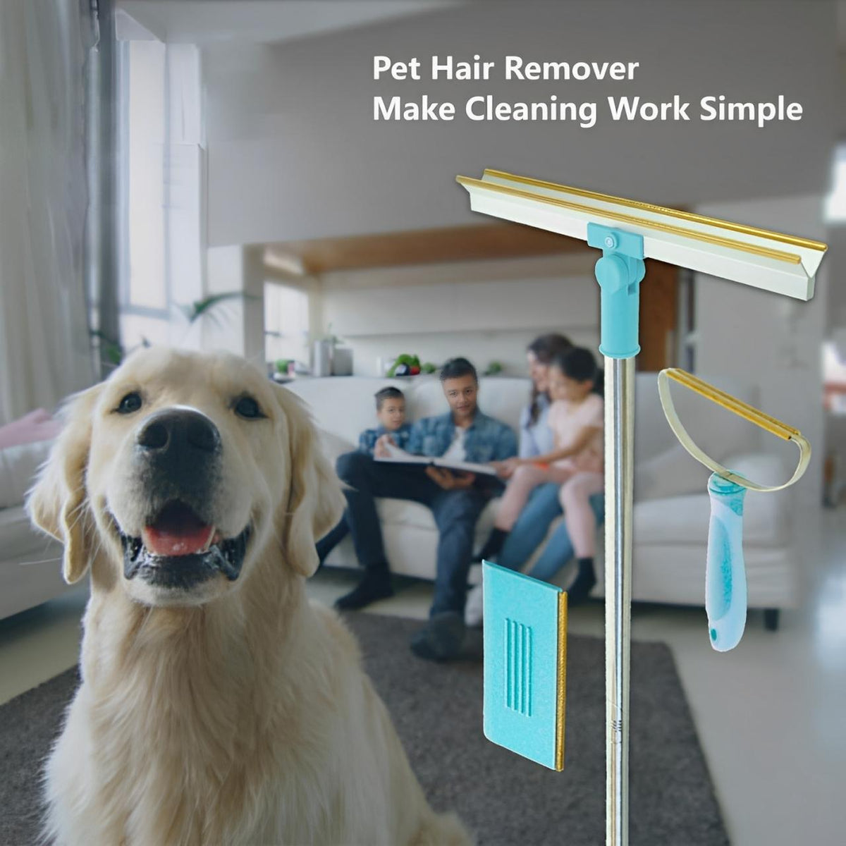 Belro pet hair remover set with reusable lint rollers and brushes for cleaning pet hair from furniture and clothing.