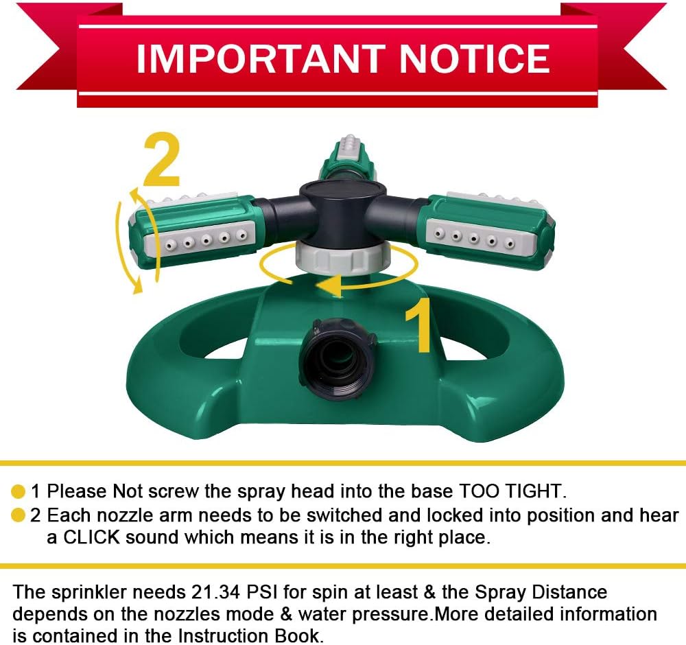 Belro garden lawn water sprinkler spraying water over a green lawn in an outdoor garden setting.