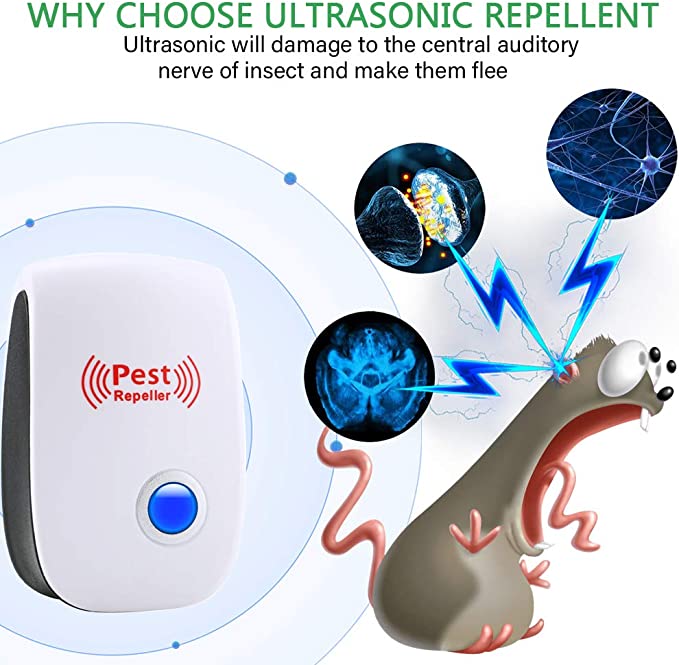 Belro ultrasonic rat repeller for outdoor pest control, compact device designed to deter rats in homes and gardens.