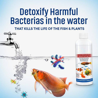 Belro 3-pack fish tank cleaner liquid bottles for aquarium maintenance, suitable for cleaning and keeping aquarium water clear.