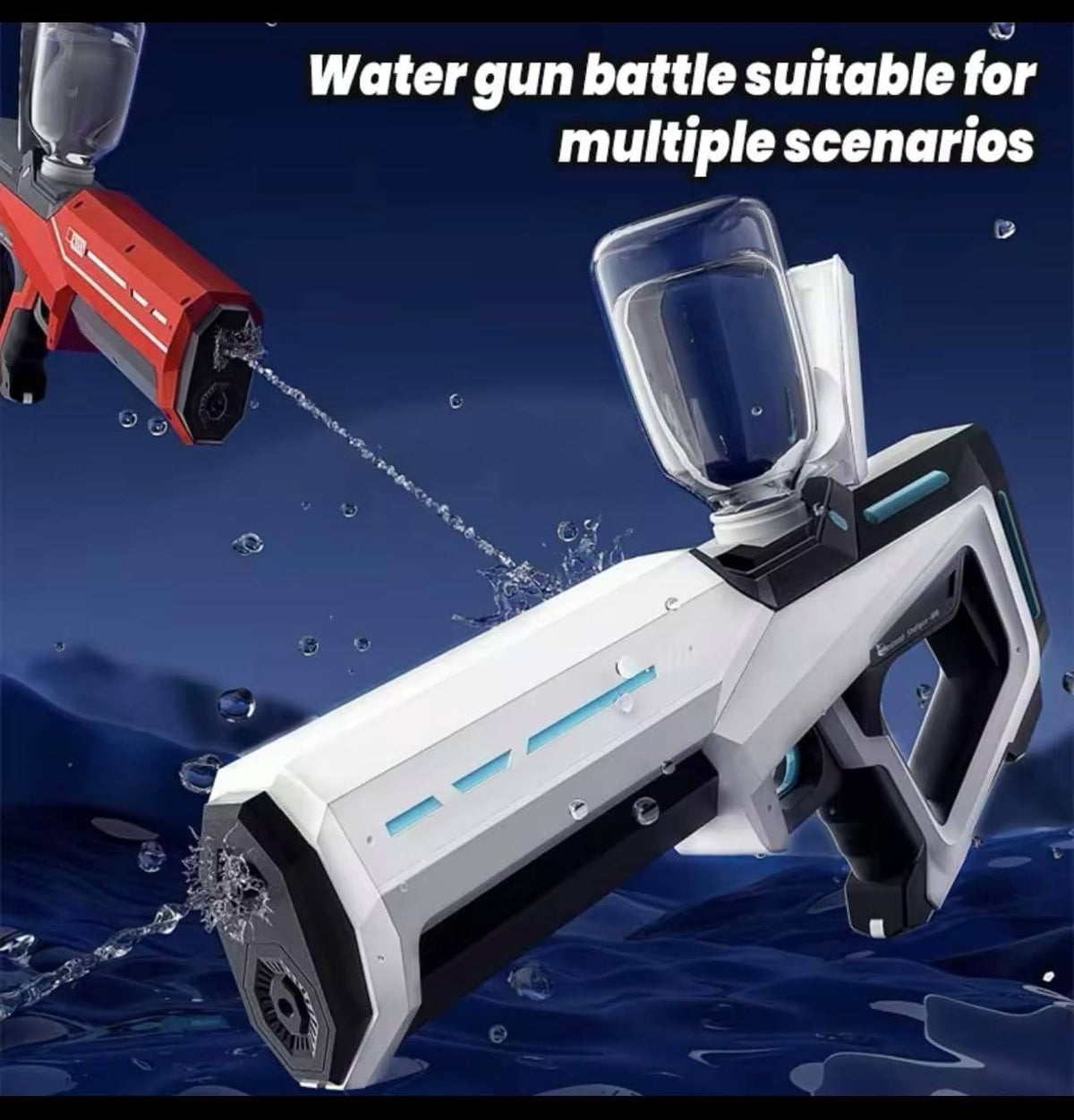 Belro electric water gun toy for outdoor play, featuring a sleek design and spray nozzle for water battles.