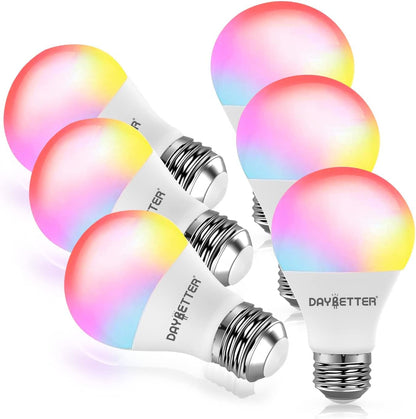 Belro WiFi LED smart light bulb installed in a ceiling socket, showcasing modern smart lighting technology.