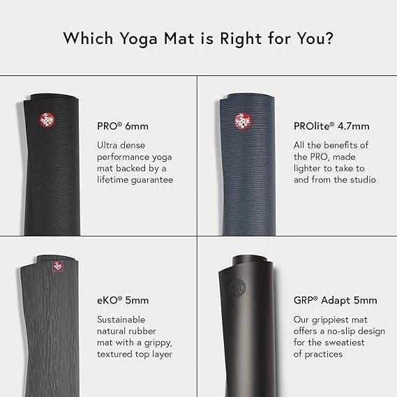 Casavibeo Manduka PRO 6mm yoga mat with durable, hygienic surface, premium studio quality ideal for yoga practice and teaching