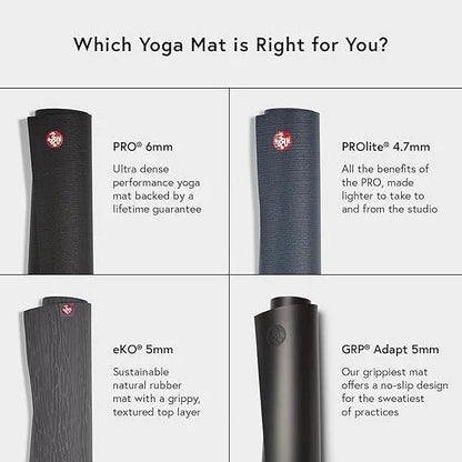 Casavibeo Manduka PRO 6mm yoga mat with durable, hygienic surface, premium studio quality ideal for yoga practice and teaching