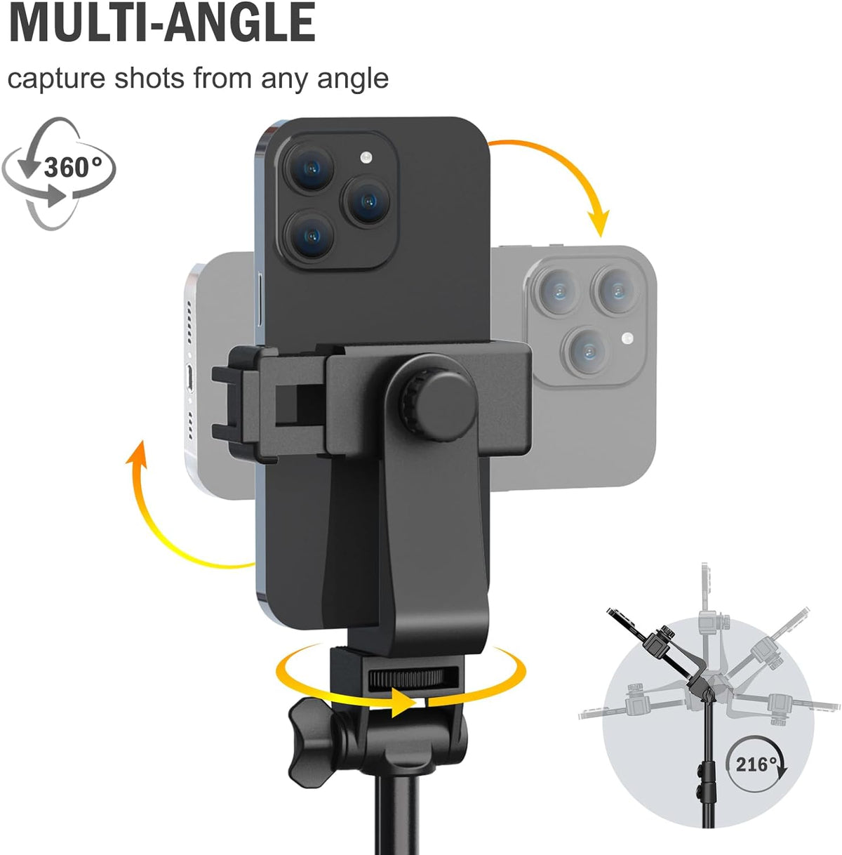 Portable Belro tripod mount stand for cell phones and cameras, compact electronics accessory with adjustable legs and mounting platform.