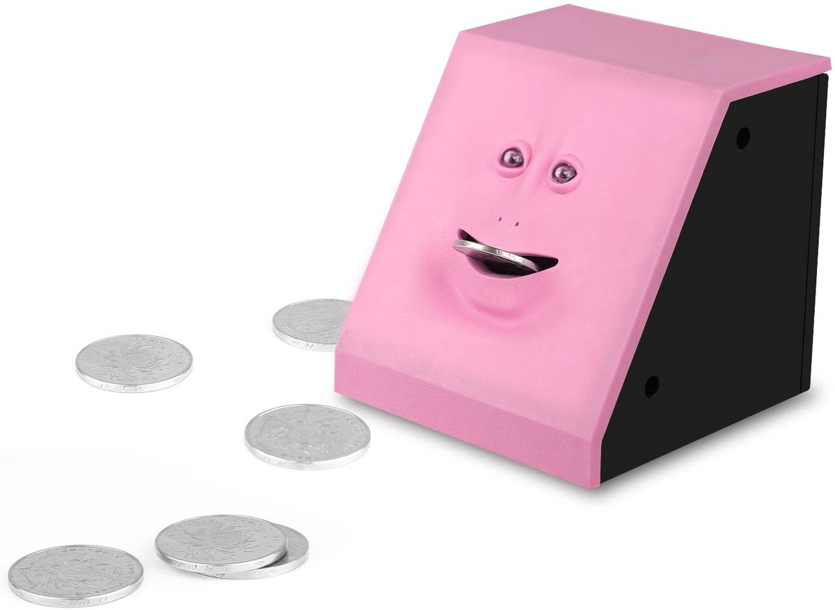 Mivoza Deutschland interactive piggy bank with motion sensor, featuring a colorful design and playful savings toy for kids.