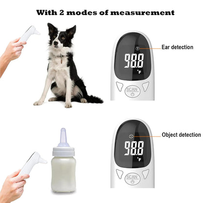 Belro pet thermometer displaying digital screen with temperature readings, designed for accurate animal health monitoring.