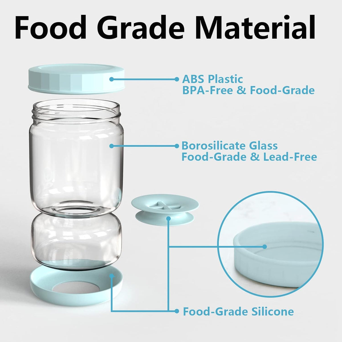 Belro glass pickle separator jar for kitchen and dining, designed to drain and store pickles efficiently.
