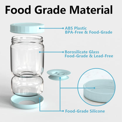 Belro glass pickle separator jar for kitchen and dining, designed to drain and store pickles efficiently.