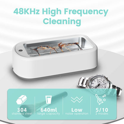 Belro ultrasonic jewelry cleaner machine with digital display, compact design, and stainless steel basin for thorough cleaning of jewelry accessories.