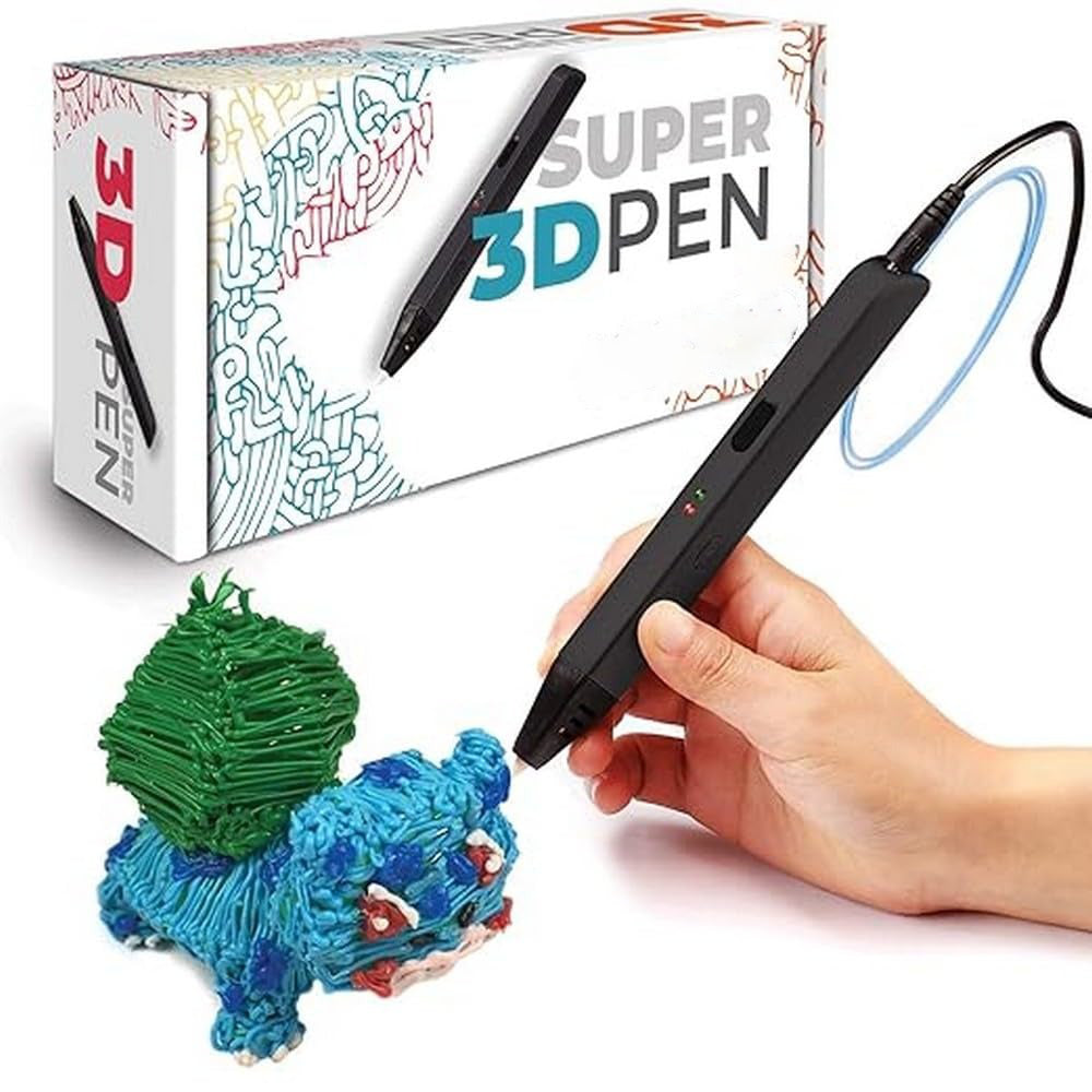 Belro 3D printing pen for electronics, shown in use with colorful filament for creating three-dimensional designs.