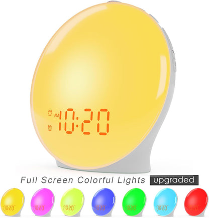 Belro Sunrise Alarm Clock with digital display and modern design, ideal for home decor and waking up naturally.
