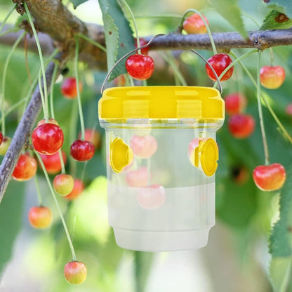 Belro insect fruit fly trap for outdoor pest control, featuring a yellow attractant lure and easy-to-use design for home and garden use.