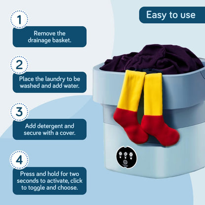 Belro portable washing machine for outdoor use, compact design ideal for home and garden laundry needs.