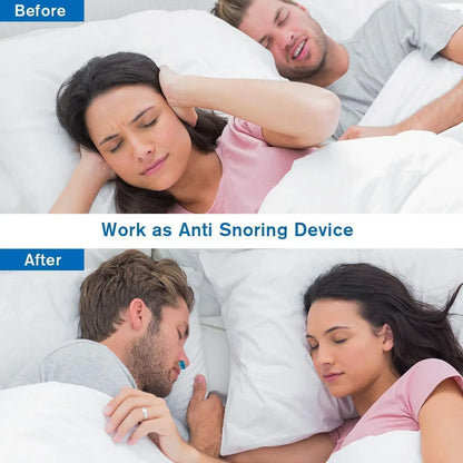 Belro Airing Micro-CPAP device for anti-snoring relief, compact sleep aid machine with soft nasal mask and adjustable settings