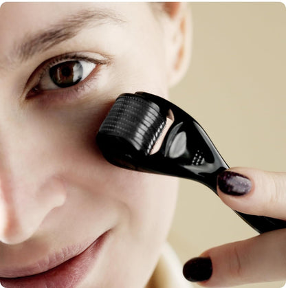 Belro beard hair growth roller with stainless steel roller for stimulating facial hair growth and skin care.
