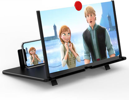 Belro 16-inch phone screen magnifier for movies, videos, and gaming, made of clear plastic for enhanced viewing experience